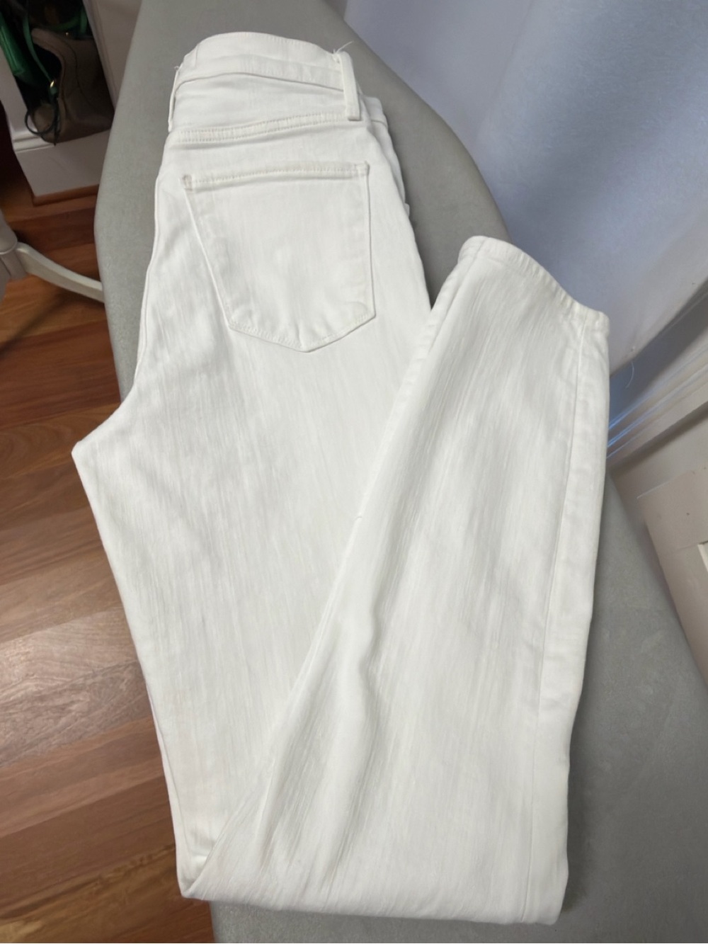 Abercrombie & Fitch White Straight-Leg Pants